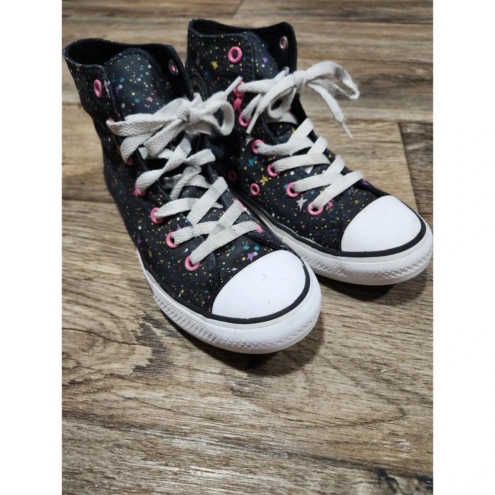 Converse Girls Chuck Taylor All Star JUNIOR sz 2 Space Harmony Sneakers 665113F